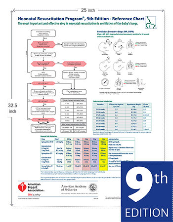 NRP Resuscitation Wall Chart, 9th Edition